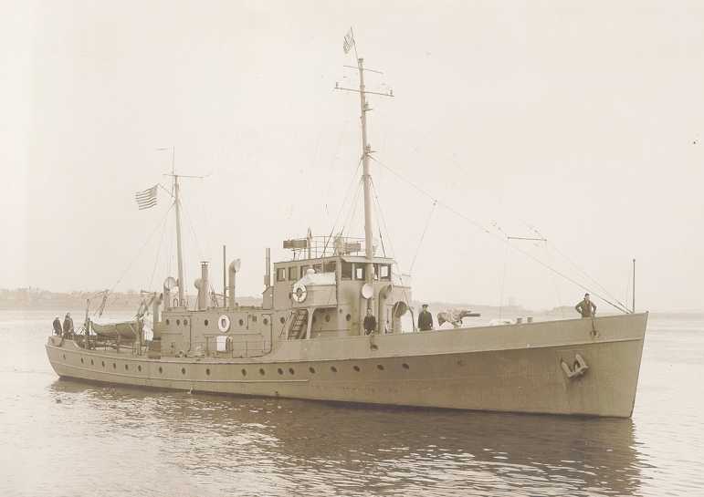 The 125-foot patrol Cutter Tiger. Designed for Prohibition enforcement, Tiger and Pearl Harbor-based sister Cutter Reliance were reconfigured for anti-submarine duties. (Coast Guard Collection)