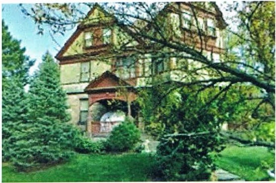 Color image of the old Burton family residence located in a wealthy section of East Providence, R.I. (Theodore Backen)