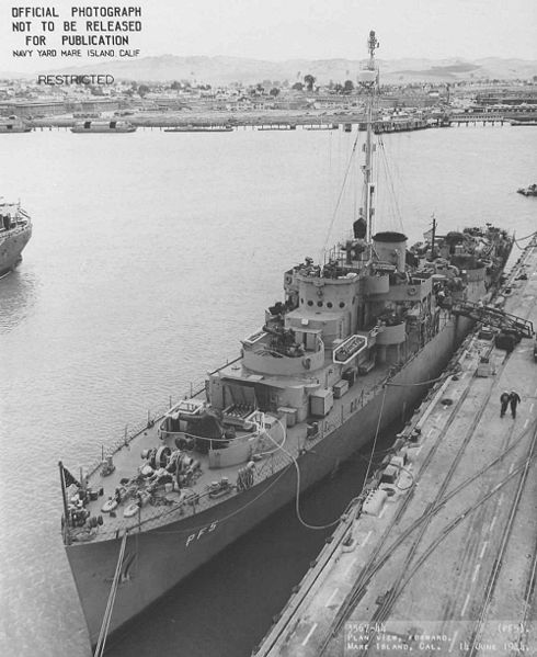 5.	USS Hoquiam, a desegregated Coast Guard-manned patrol frigate in the North Pacific on which Jenkins and Russell served together a second time. (U.S. Coast Guard photo) 