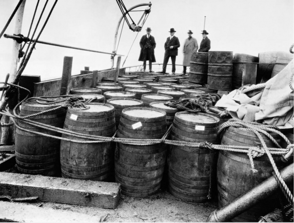 A mothership sailing offshore with a load of illegal liquor. (U.S. Coast Guard)